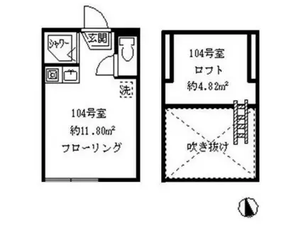 ソフィアカーニバル(ワンルーム/1階)の間取り写真