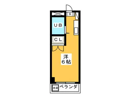 ジュネスハイム(ワンルーム/2階)の間取り写真