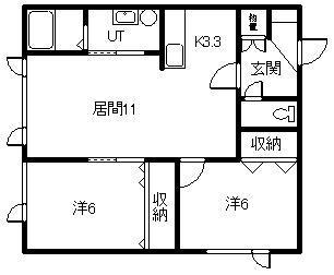 WINDAM A棟・B棟(2LDK/1階)の間取り写真
