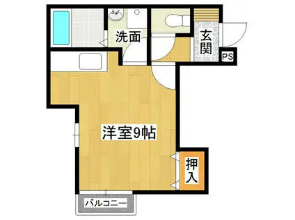 ル・クル(ワンルーム/1階)の間取り写真