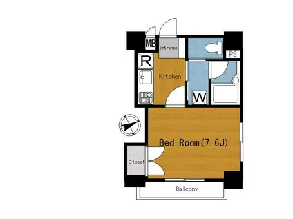 エスペランサ銀座イースト(1K/3階)の間取り写真