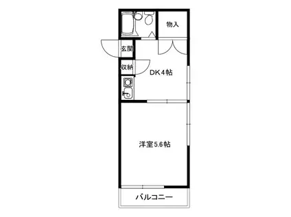 リレボ-MIYOSHI Ⅰ(1DK/2階)の間取り写真