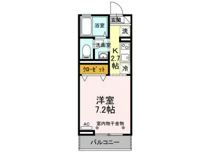 JEANFILLIOUX(1K/3階)の間取り写真