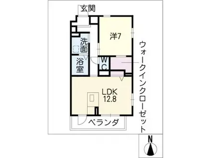 イマージュK(1LDK/1階)の間取り写真