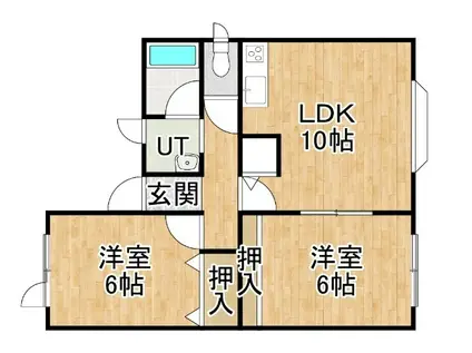 エステートC(2LDK/2階)の間取り写真