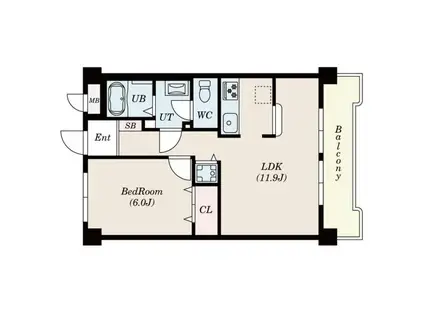 カーサヴェルデ(1LDK/2階)の間取り写真