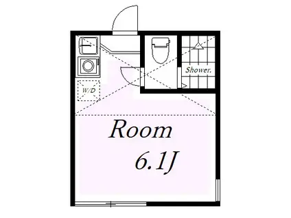 ユナイト金沢八景セシル・パウエル(ワンルーム/1階)の間取り写真