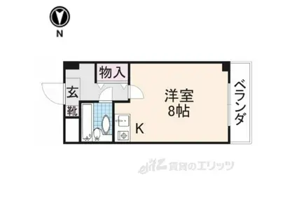 ロイヤルタケナカ(ワンルーム/4階)の間取り写真