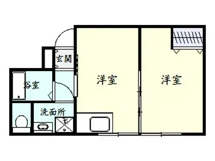 レジデンス杜(1K/2階)の間取り写真