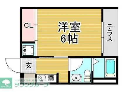 CASAMENTO CALCE(1K/1階)の間取り写真