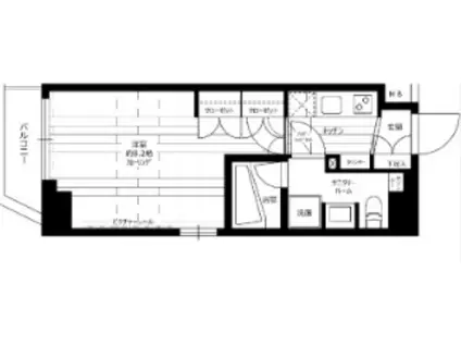 ステージファースト田端アジールコート(1K/3階)の間取り写真