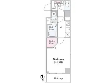 ロイジェント新高島平(1K/5階)の間取り写真