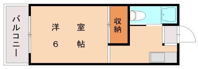 福井コーポ(1K/3階)の間取り写真