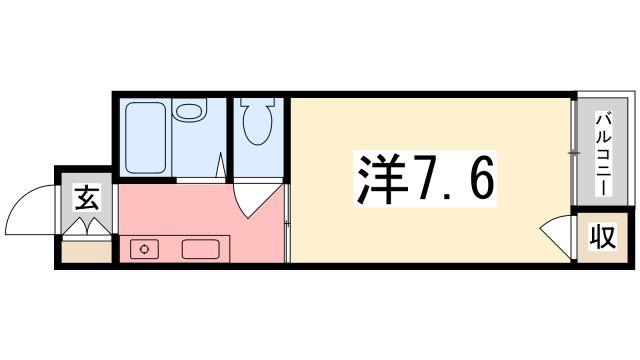 センチュリーアート21(1K/3階)の間取り写真