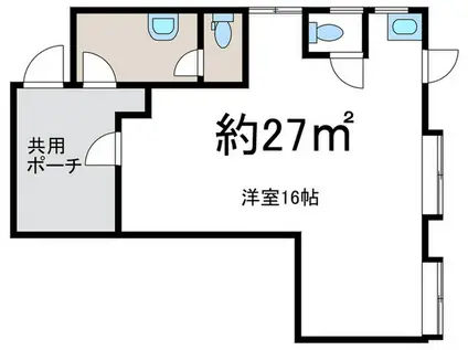 コタカビル(ワンルーム/3階)の間取り写真
