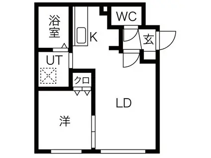 ARTISARA(1LDK/2階)の間取り写真