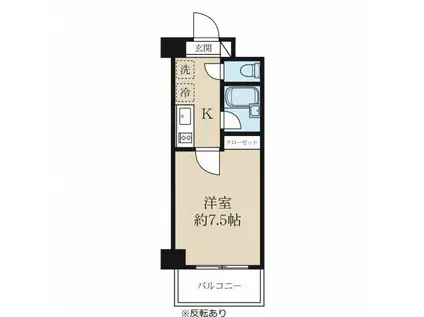 オルザス新潟(1K/10階)の間取り写真