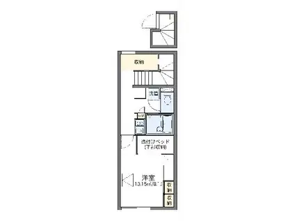 レオパレスビエネスタ(1K/2階)の間取り写真