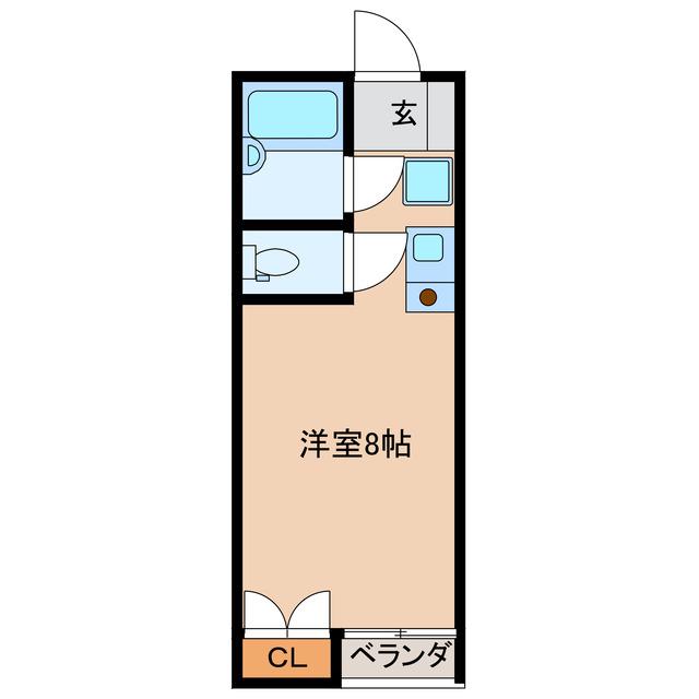 SKYROCKET II(ワンルーム/1階)の間取り写真