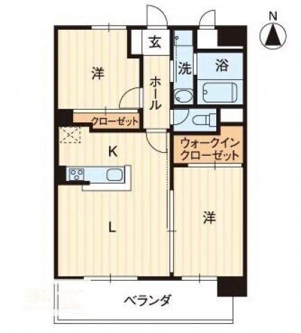 アルファレガロ高松駅前(2LDK/7階)の間取り写真
