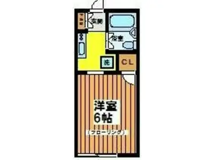 ココルワージュ(1K/2階)の間取り写真