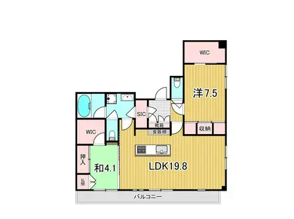 シャーメゾンカフー杉並(2LDK/3階)の間取り写真