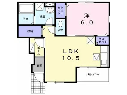 サンビレッジ.I(1LDK/1階)の間取り写真