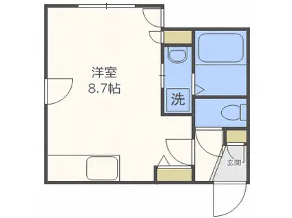 GRANDIR手稲グランディール手稲(ワンルーム/4階)の間取り写真