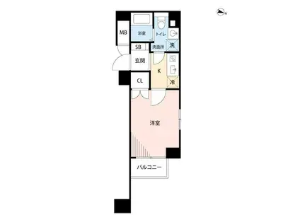 ヴェルステージ大塚(1K/8階)の間取り写真