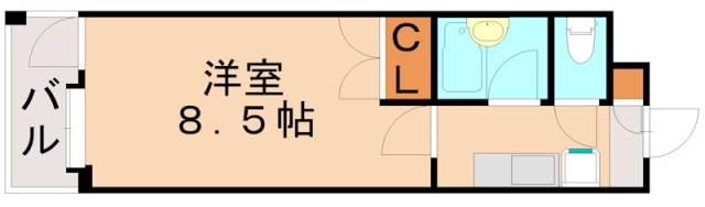 コンドミニアム穴生駅前(1K/4階)の間取り写真