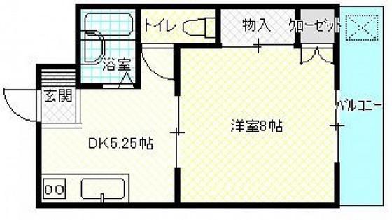 サンファミール緑井(1DK/3階)の間取り写真