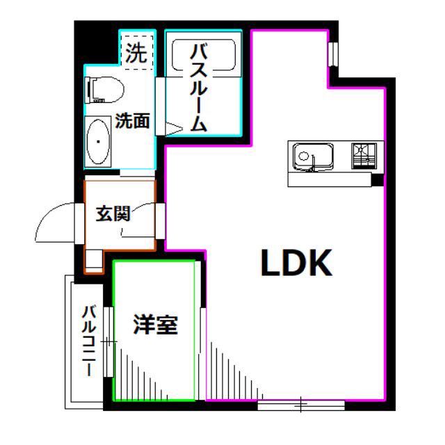 RITS SEKIMACHI(1LDK/1階)の間取り写真