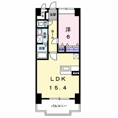 エクセレンシィ(1LDK/4階)の間取り写真