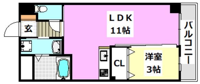 石塚ハイム(1LDK/1階)の間取り写真