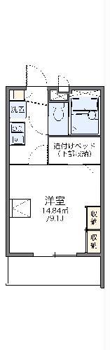 レオパレスヤマハ(1K/1階)の間取り写真