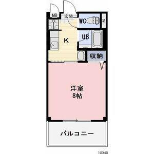 ソフィア(1K/2階)の間取り写真