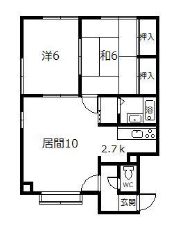 セブンマンション(2LDK/2階)の間取り写真