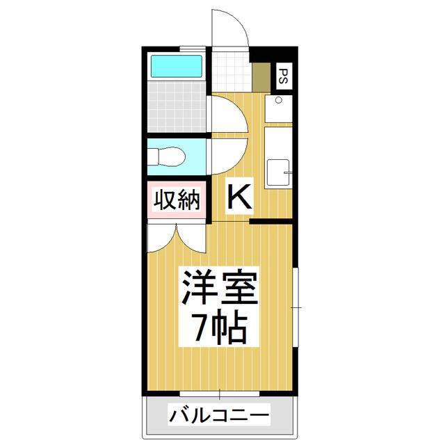 ELRVER(1K/3階)の間取り写真