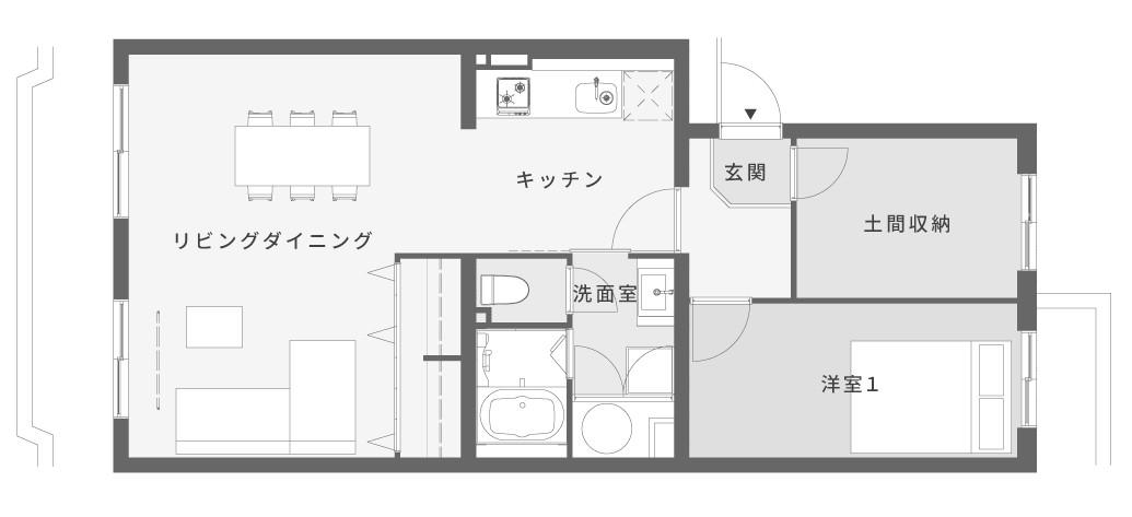 春日部ハウスII(2LDK/4階)の間取り写真