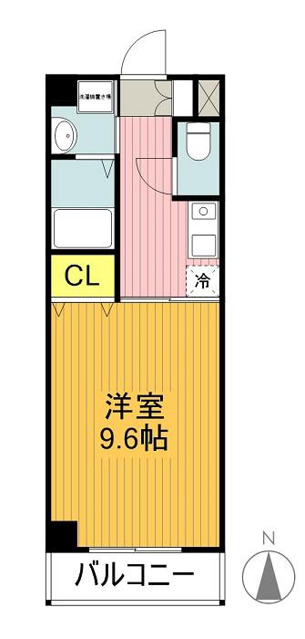 元八事壱風館(1K/3階)の間取り写真