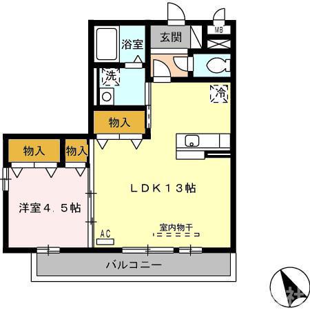 CASA DOLCE(1LDK/2階)の間取り写真