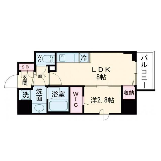 シーズンフラッツ梅田ノース(1LDK/2階)の間取り写真