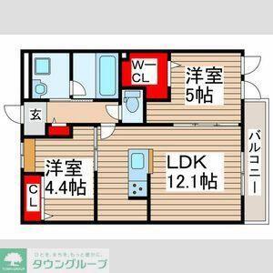 RICHESSE(2LDK/2階)の間取り写真