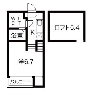 LINO HOLOMUA壱番館(1K/2階)の間取り写真