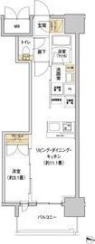 リビオメゾン新大阪(1LDK/13階)の間取り写真