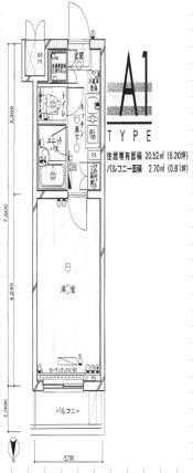 ルーブル中野弥生町弐番館(1K/4階)の間取り写真
