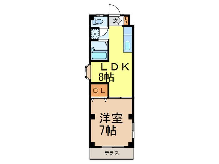 メゾン三和(1LDK/1階)の間取り写真