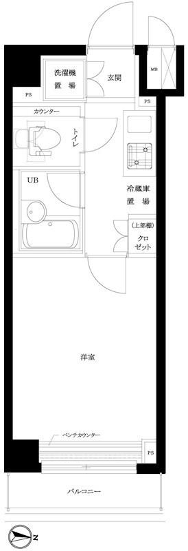 ルーブル蒲田七番館(1K/2階)の間取り写真