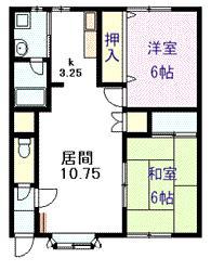 エポック709C棟(2LDK/1階)の間取り写真