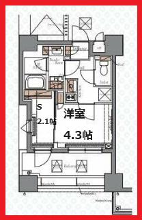 ハイズ浅草(1SK/11階)の間取り写真